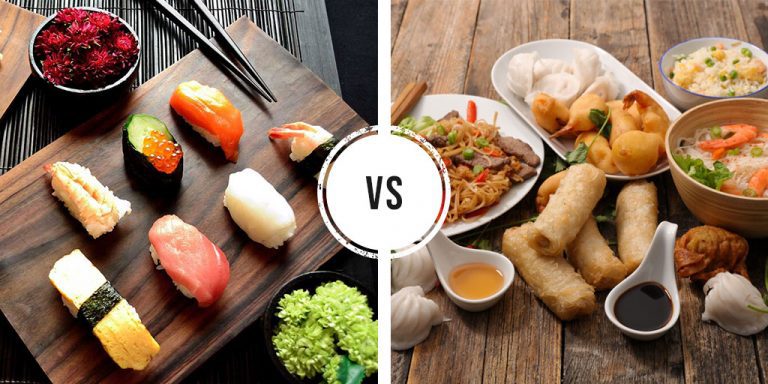 Chinese vs japanese food