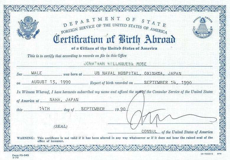 Certified Birth