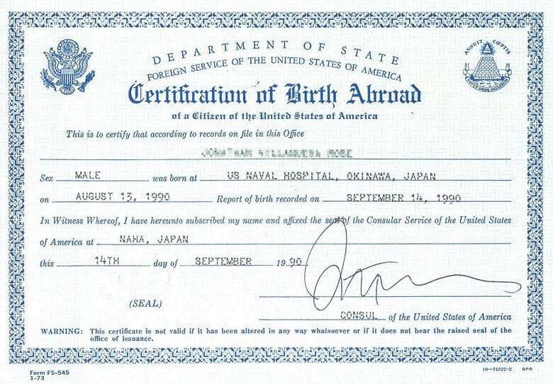 Certified Birth