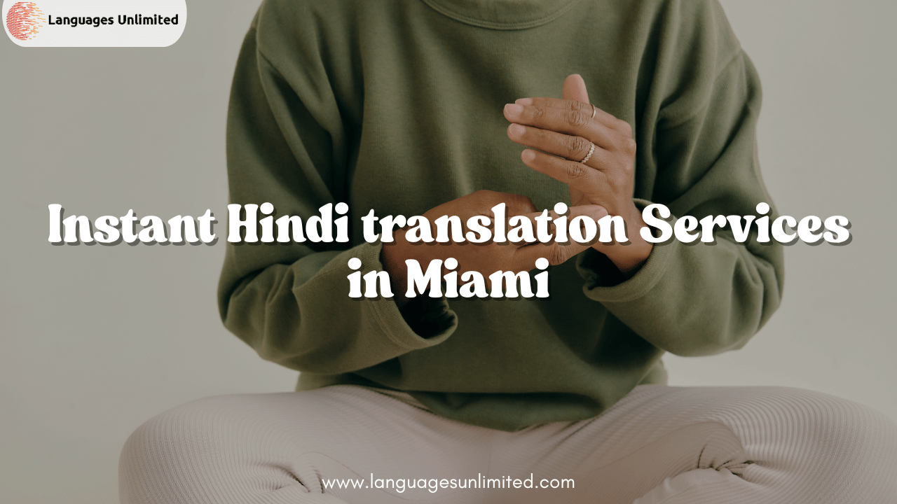Hindi Translation Services in Miami