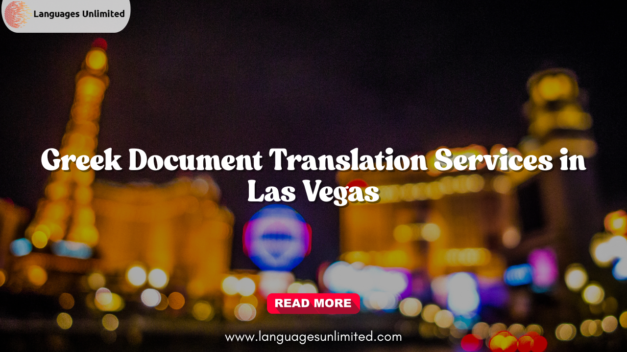 Greek Document Translation Services in Las Vegas