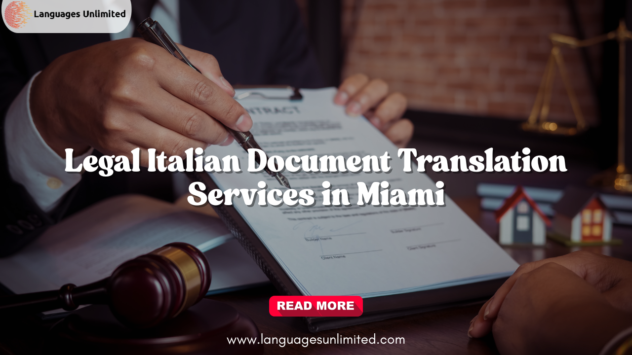 Legal Italian Document Translation Services in Miami