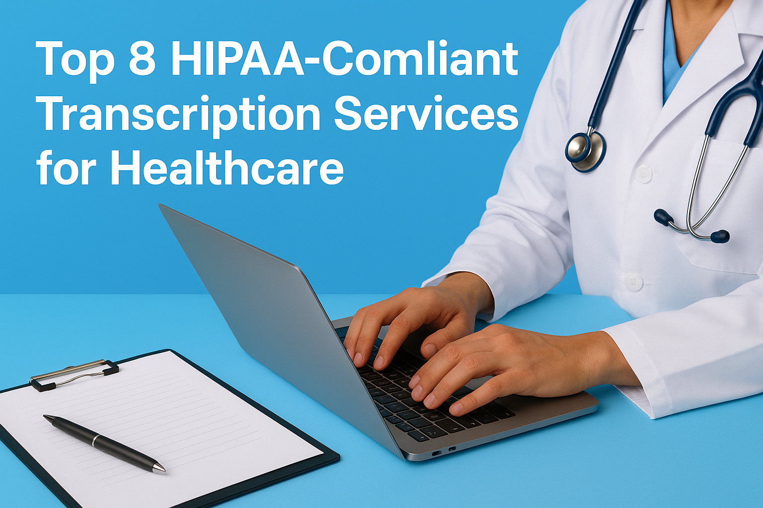 Top 8 HIPAA-Compliant Transcription Services for Healthcare