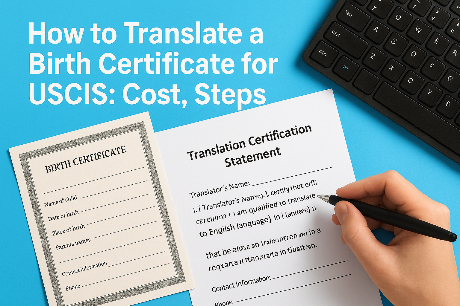 How to Translate a Birth Certificate for USCIS: Cost, Steps