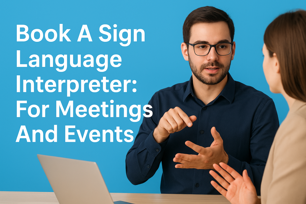 Book A Sign Language Interpreter: For Meetings And Events - Language ...