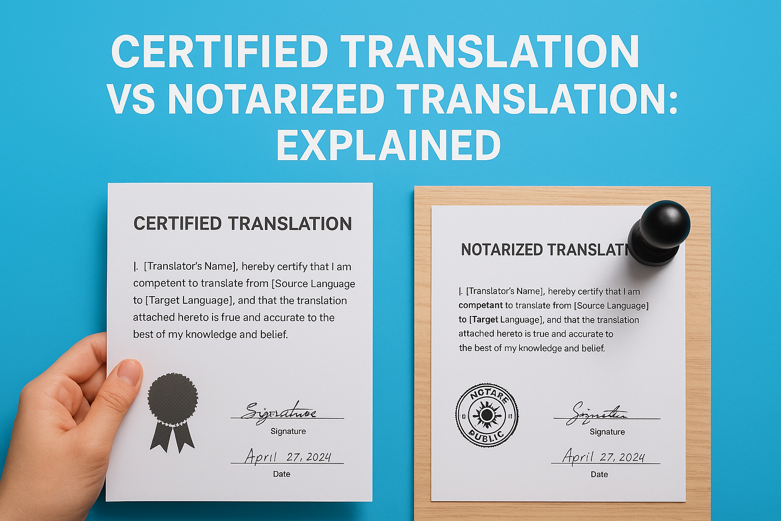 Certified Translation vs Notarized Translation: Explained