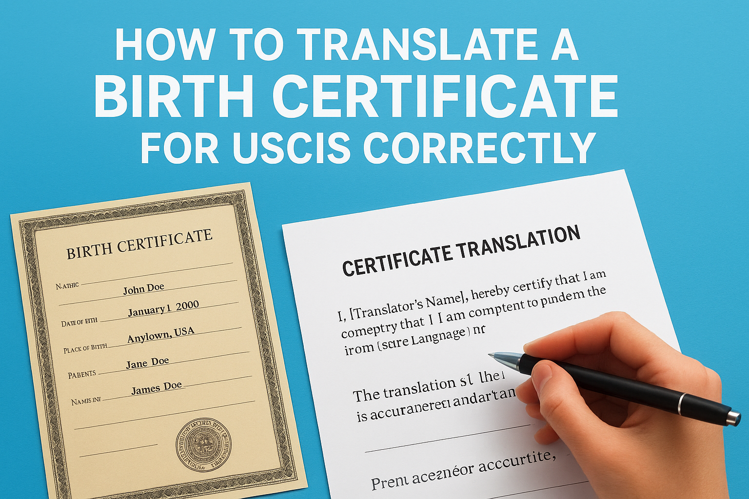 How To Translate A Birth Certificate For USCIS Correctly
